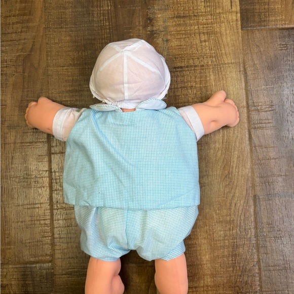 CABBAGE PATCH KIDS PREEMIE Xavier Roberts baby doll vintage 1982 blue oufit GUC - Picture 2 of 16